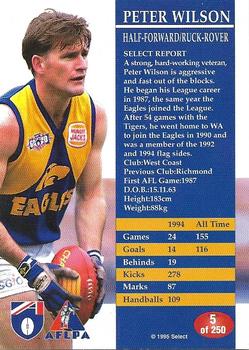 1995 Select AFL #5 Peter Wilson Back